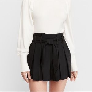 Express black pleated shorts
